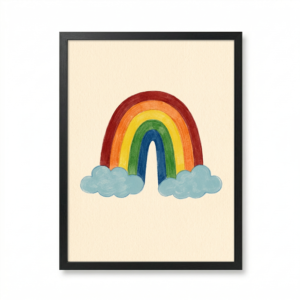 Arc-en-ciel aux nuages doux