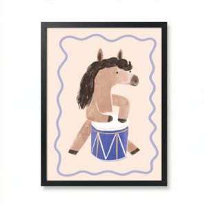 Cheval musicien au tambour
