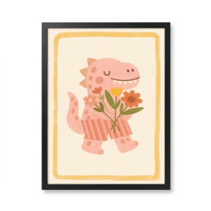 Dinosaure fleuri tout doux