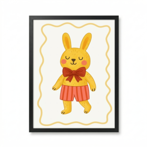 Lapin elegant au noeud