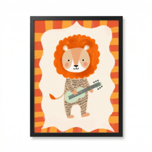 Lion musicien au soleil