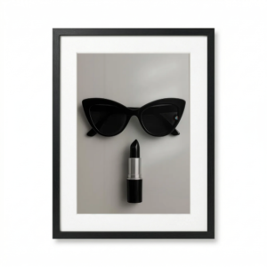 Lunettes noires rouge intense