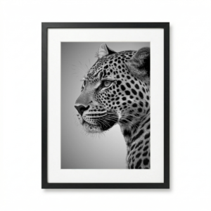 Profil leopard noir blanc