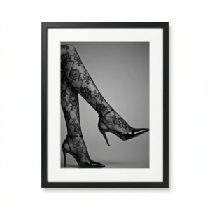 Talons dentelle noire chic