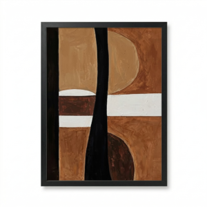 Abstraction peinture tons naturels