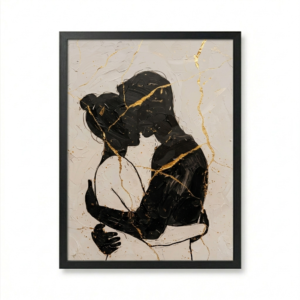 Amour Doré Étreinte Éternelle
