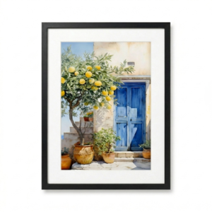 Citronnier Devant Porte Bleue