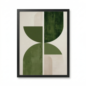 Composition minimaliste vert doux