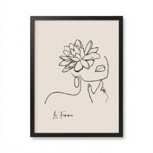 Femme Fleur Élégance Intemporelle