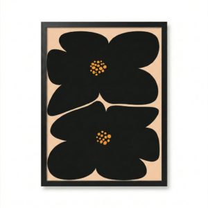 Fleurs Noires Style Scandinave