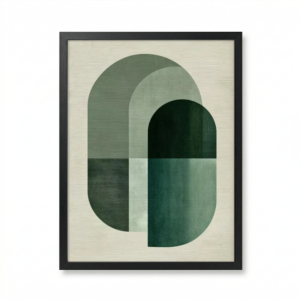 Formes arrondies vert moderne