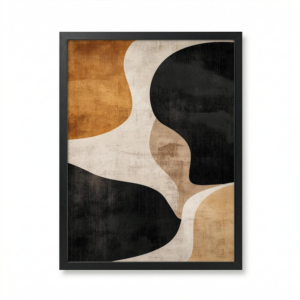 Formes organiques noir ocre
