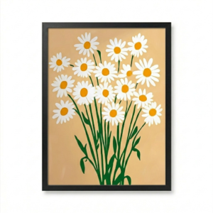 Marguerites Blanches Fond Sable