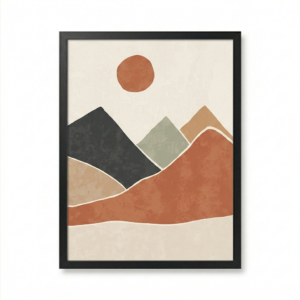 Montagnes Sous Soleil Ocre