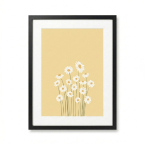 Petites Marguerites Minimalistes Jaunes