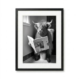 Vache toilette noir blanc